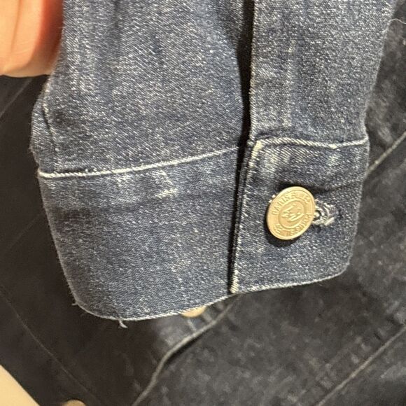 Paris Blues Vintage 90s Y2K  Jacket Womens XL  Dark Wash Made In USA Jean - Picture 9 of 16